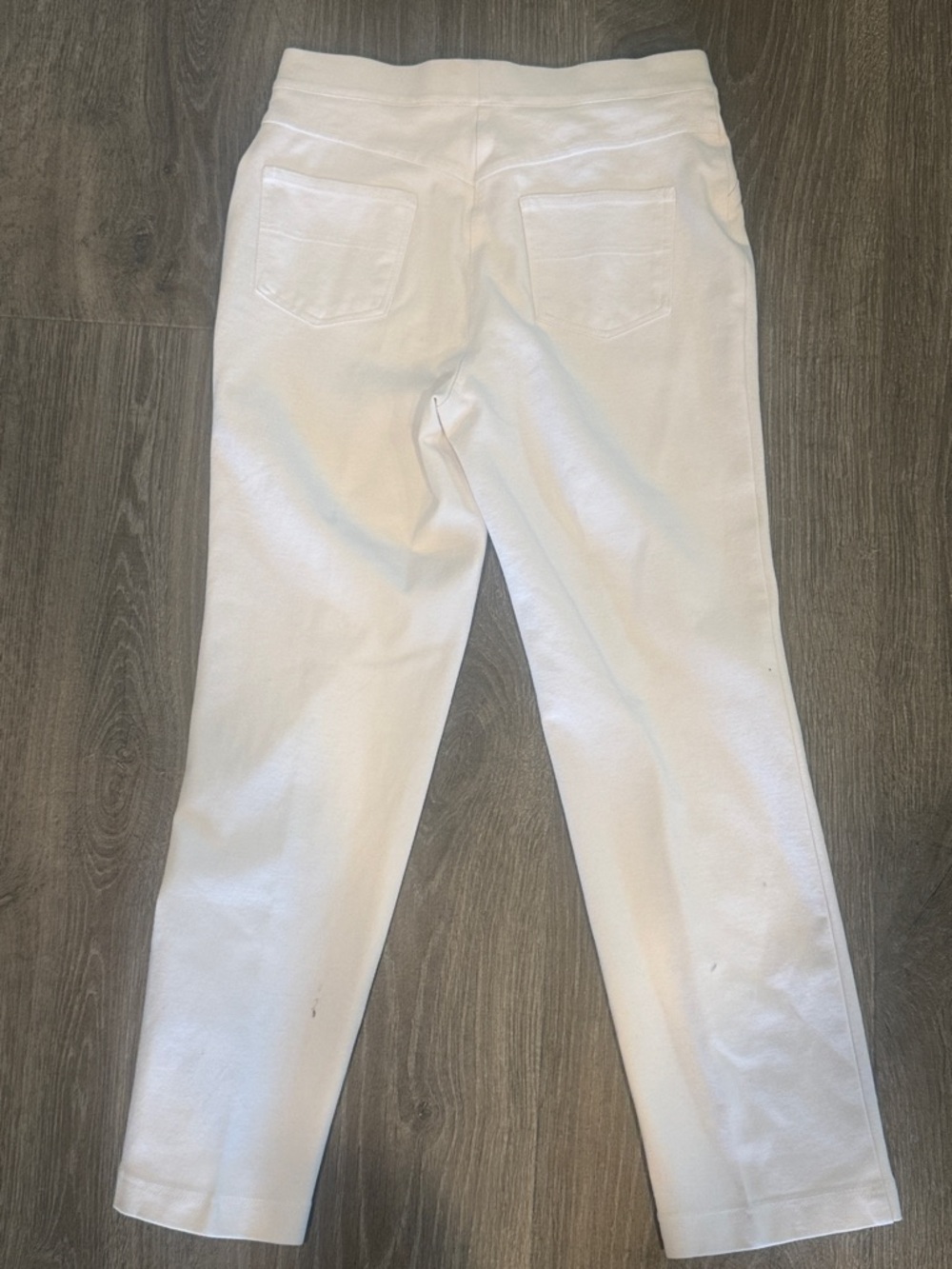 Allison Daley Petite White Knit Pull-On Pants - Picture 3 of 3